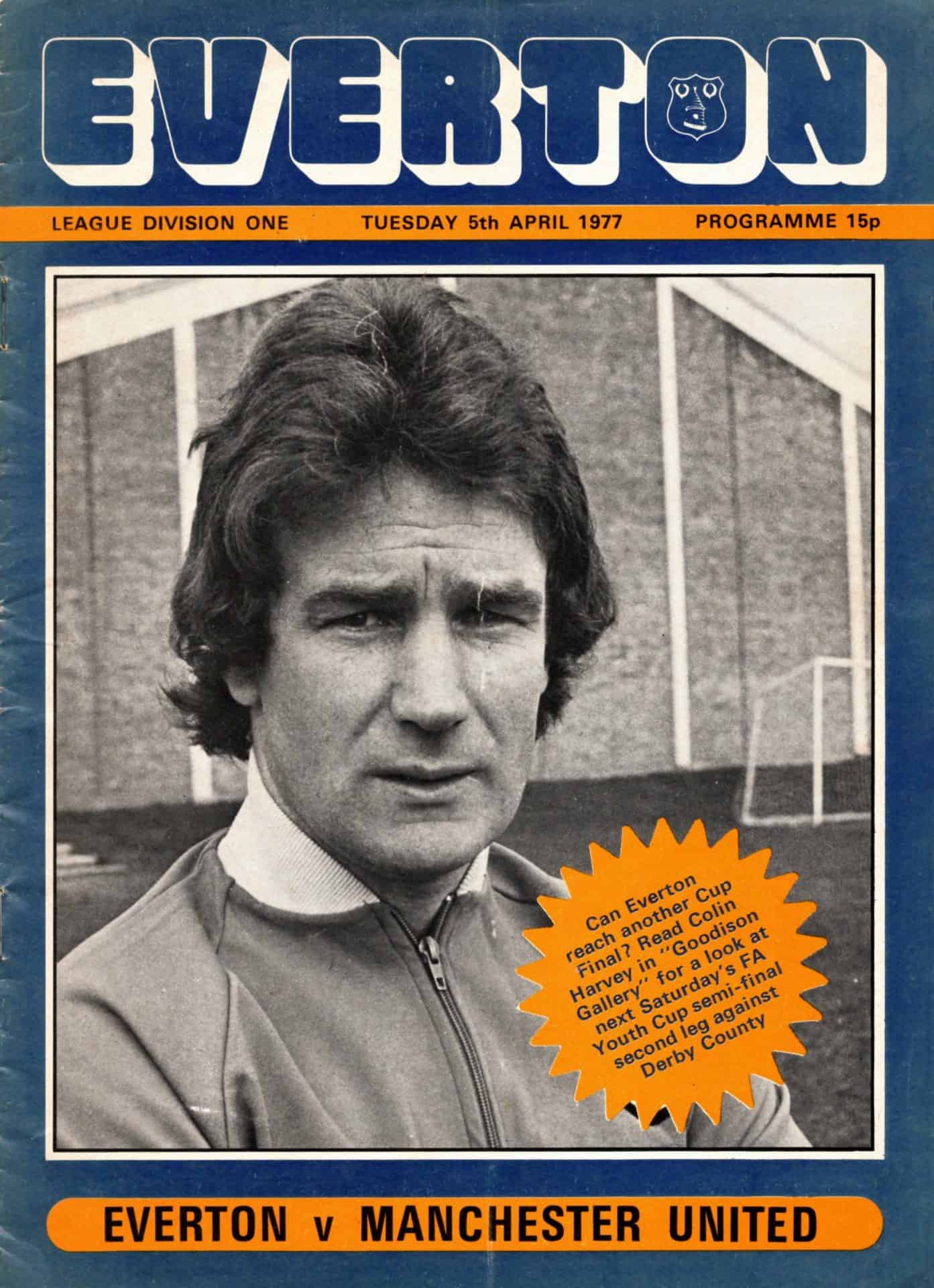 5th April 1977 Everton FC V Manchester United Football League Division 5th-april-1977-everton-fc-v-manchester-united-football-league-division