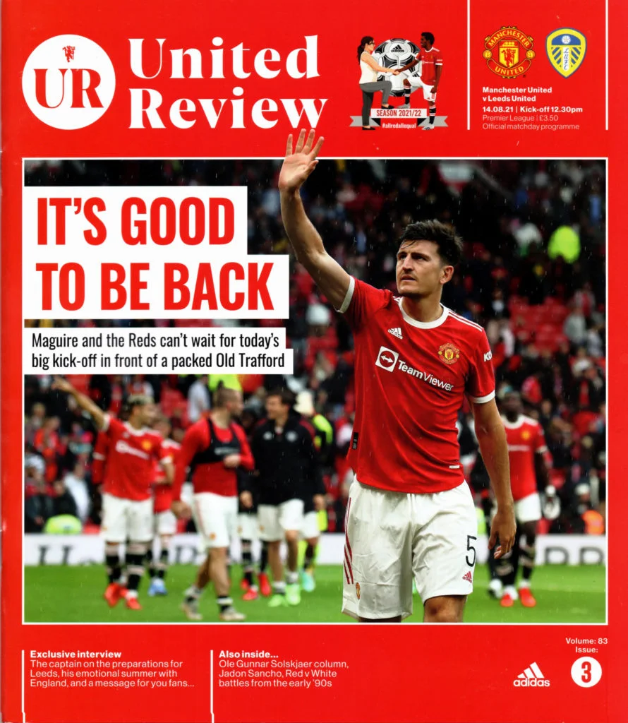 14th August 2021 Manchester United v Leeds United Premier League Matchday 01 2021-2022