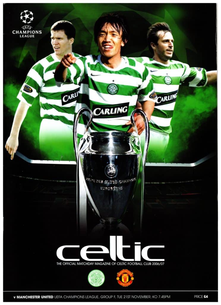 21st November 2006 Celtic FC v Manchester United Champions League Group F - Matchday 05 2006-2007