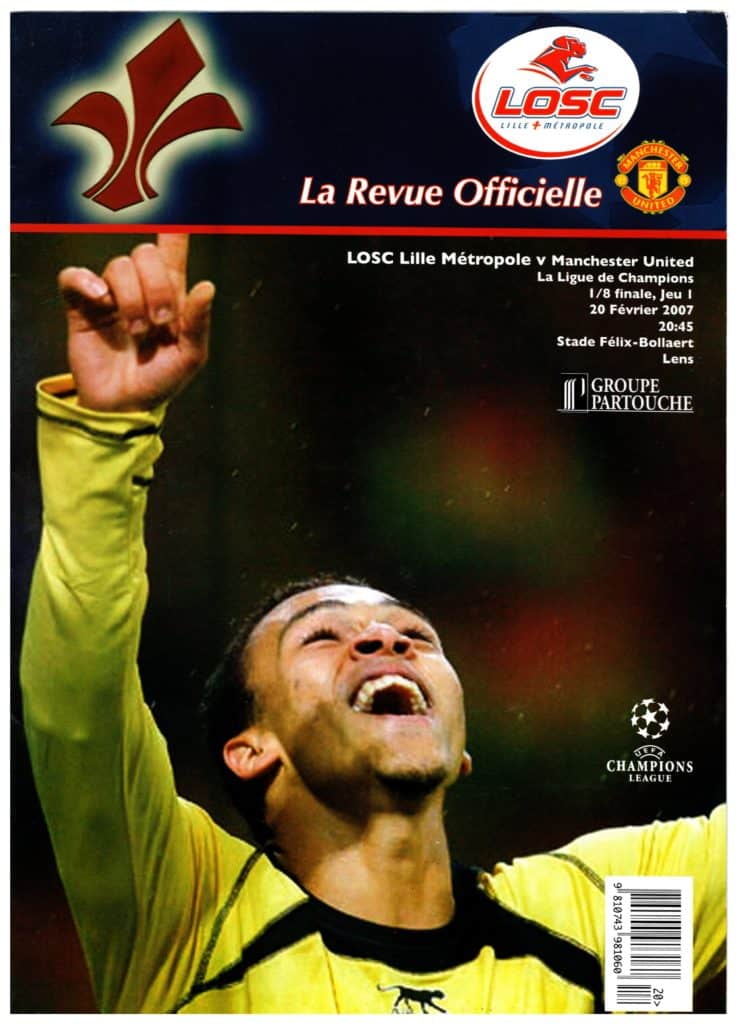 20th February 2007 Lille OSC v Manchester United UEFA Champions League Round of 16 - 1st Leg 2006-2007