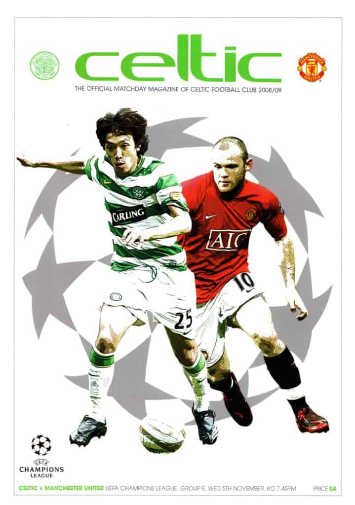 5th November 2008 Celtic FC v Manchester United Champions League Group E 2008-2009