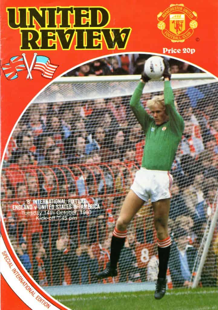 14th October 1980 England v USA B' International International Special 1980-1981