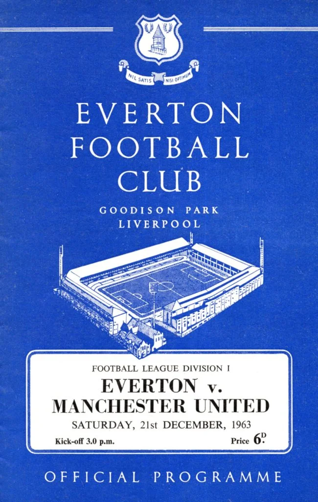21st December 1963 Everton v Manchester United Division One Matchday 23 1963-1964