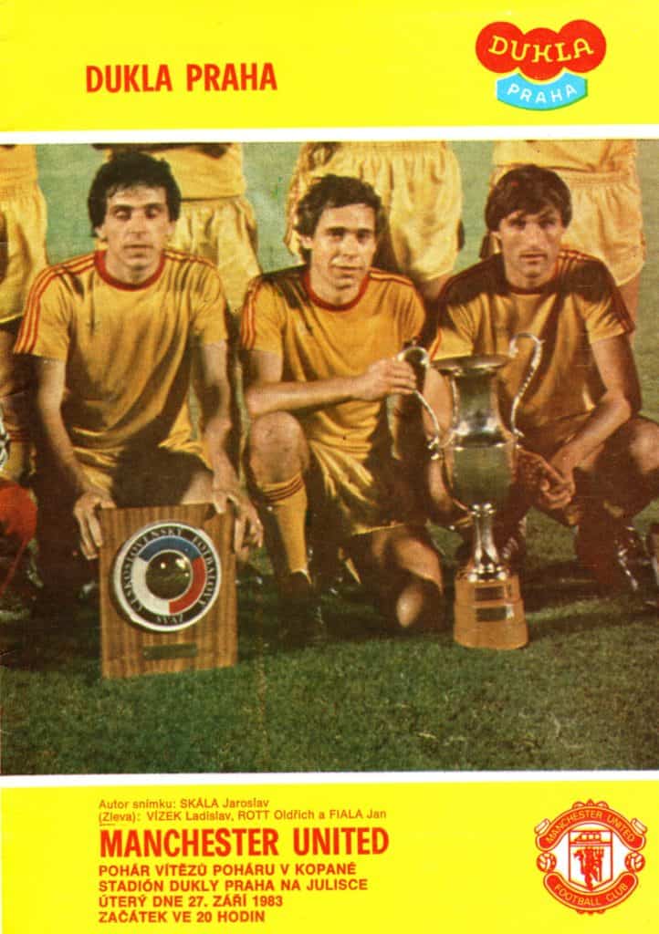 27th September 1983 Dukla Prague v Manchester United Cup Winners Cup 1st Round - 2nd Leg 1983-1984