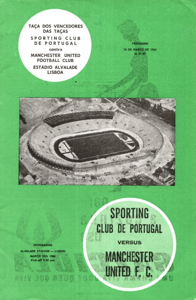 18th March 1964 Sporting CP v Manchester United Cup Winners Cup 3rd Round - 2nd Leg 1963-1964