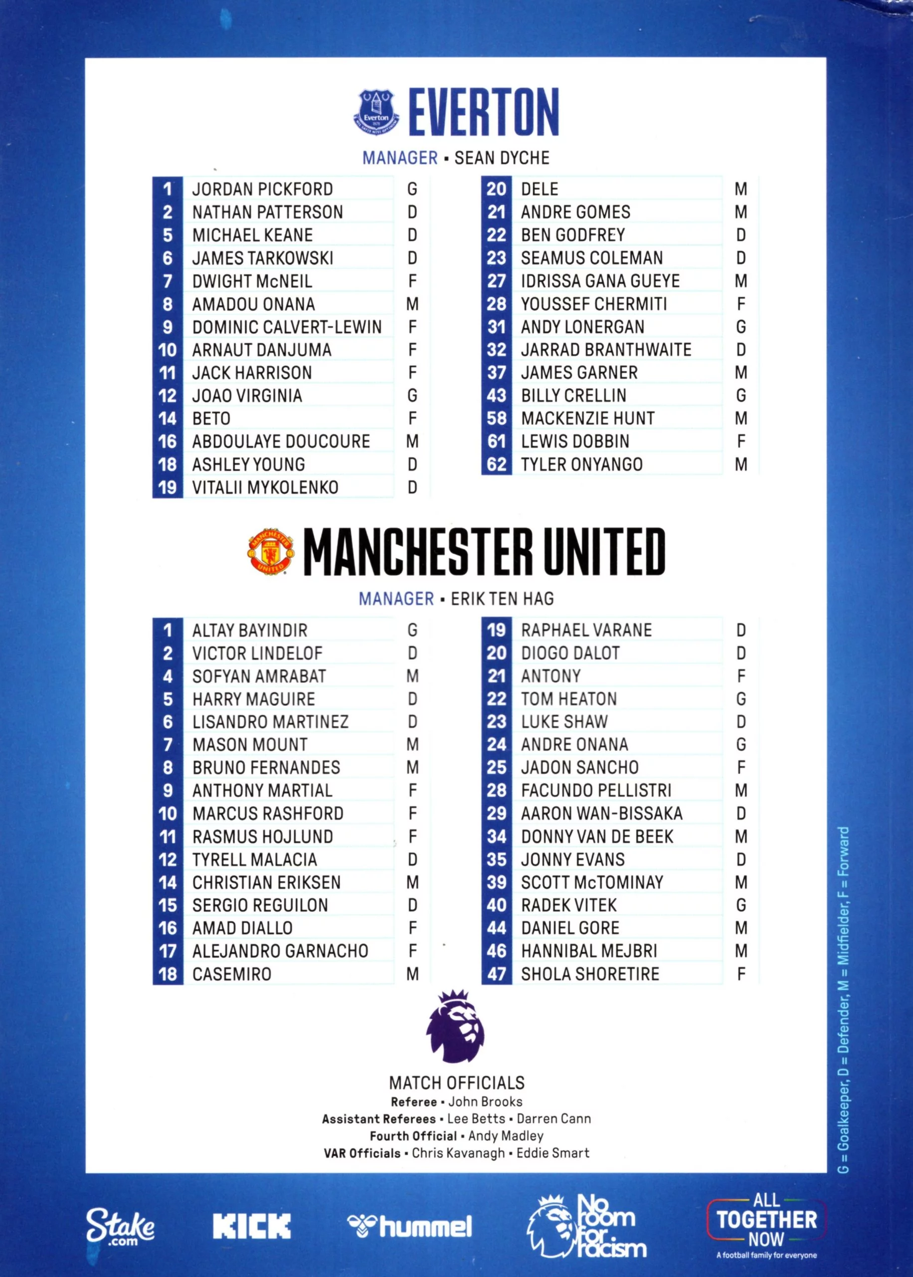 26th November 2023 Everton v Manchester United Premier League Matchweek 13 2023-2024 - Image 2