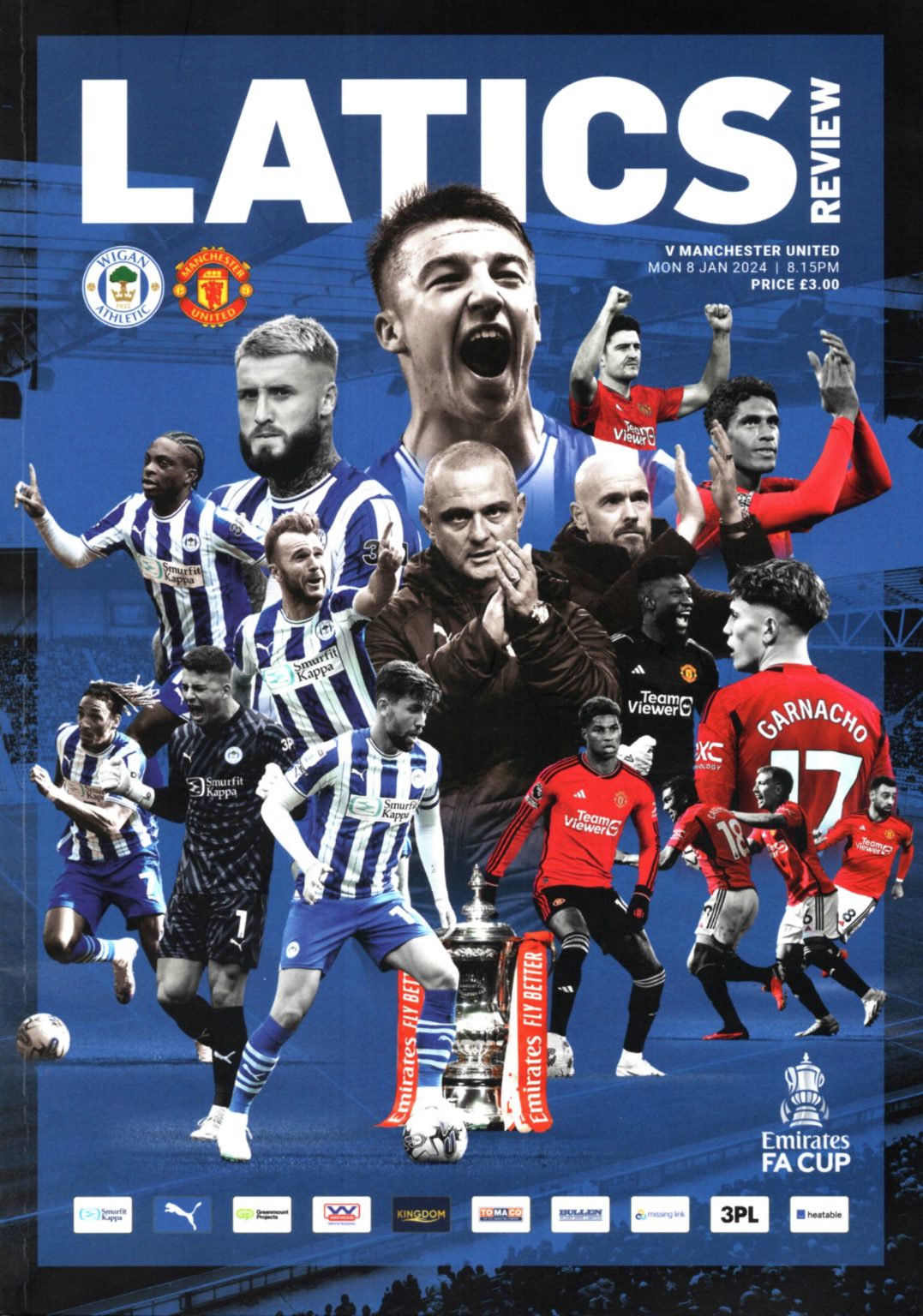 8th January 2024 Wigan Athletic v Manchester United FA Cup 3rd Round