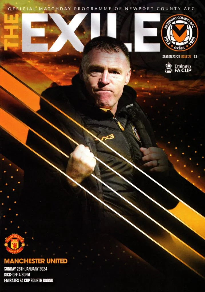 28th January 2024 Newport County v Manchester United FA Cup 4th Round 2023-2024