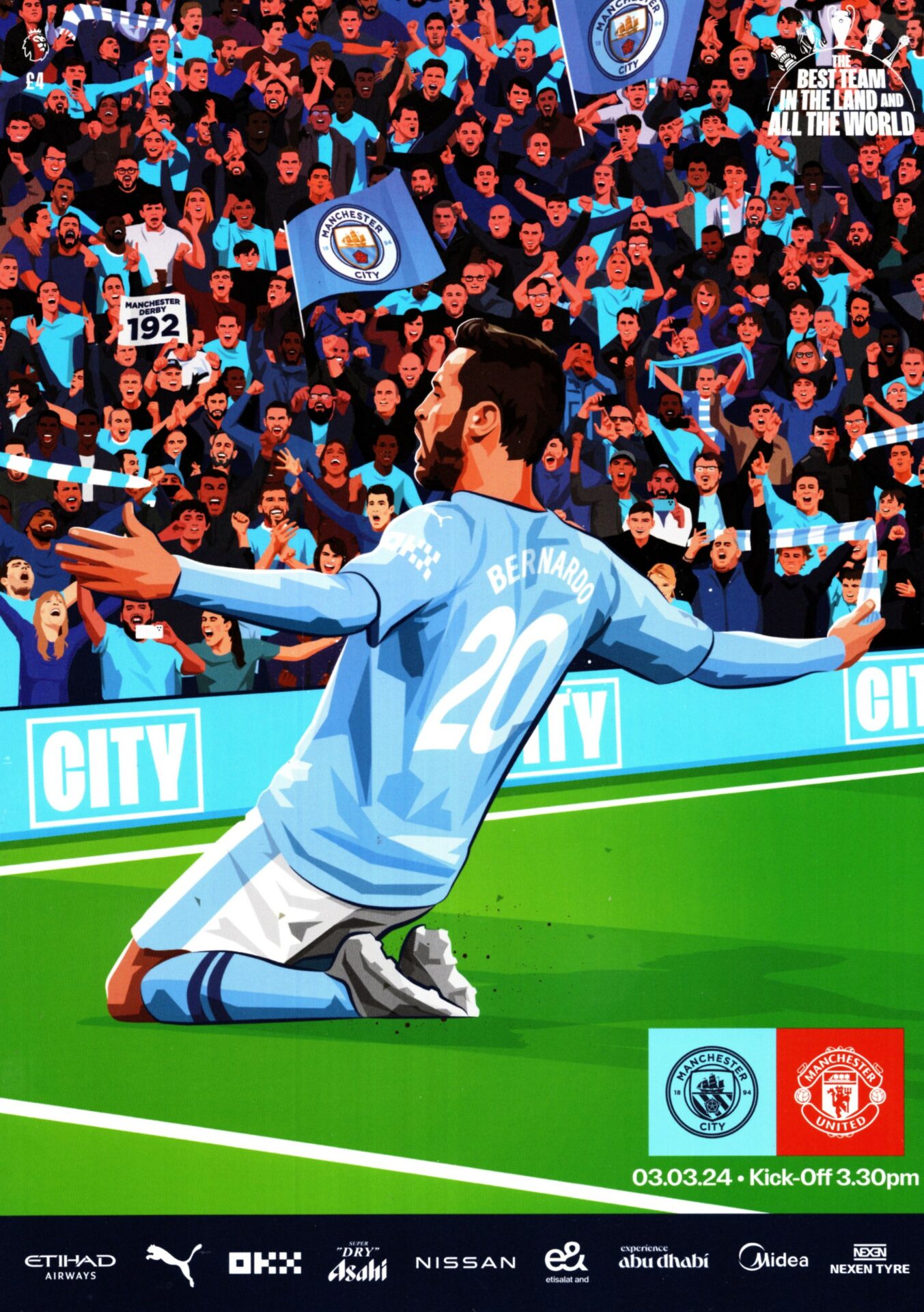 3rd March 2024 Manchester City v Manchester United FA Premier League