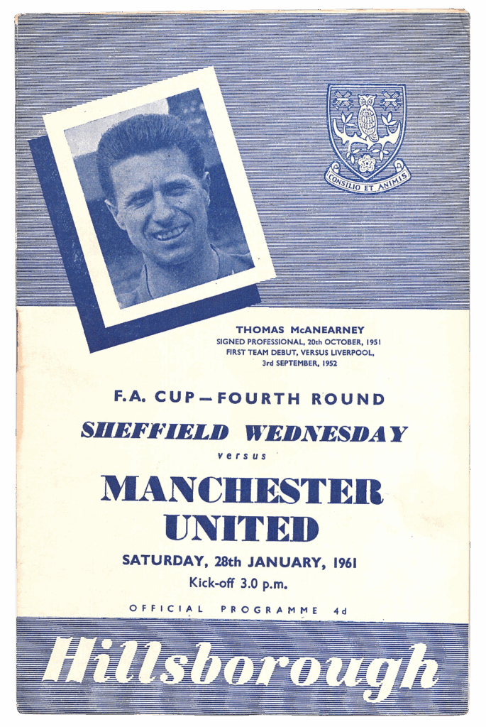 28th January 1961 Sheffield Wednesday v Manchester United FA Cup 4th Round 1960-1961