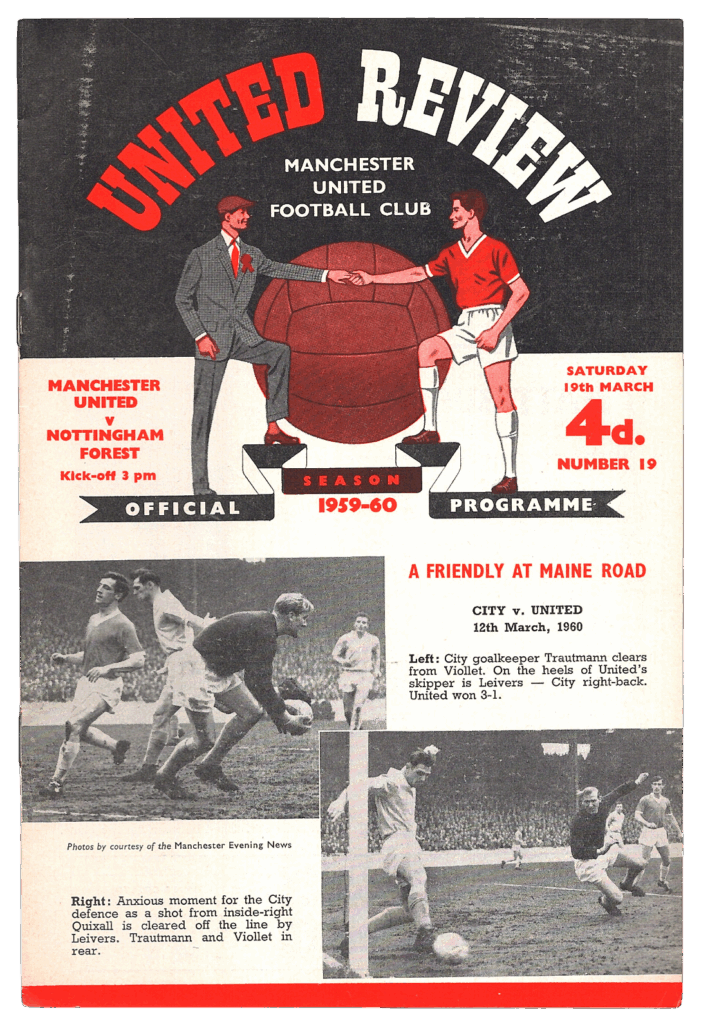 19th March 1960 Manchester United v Nottingham Forest Division One Matchday 33 1959-1960