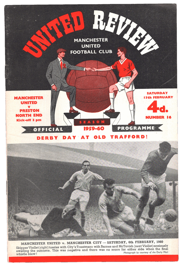 13th February 1960 Manchester United v Preston North End Division One Matchday 29 1959-1960