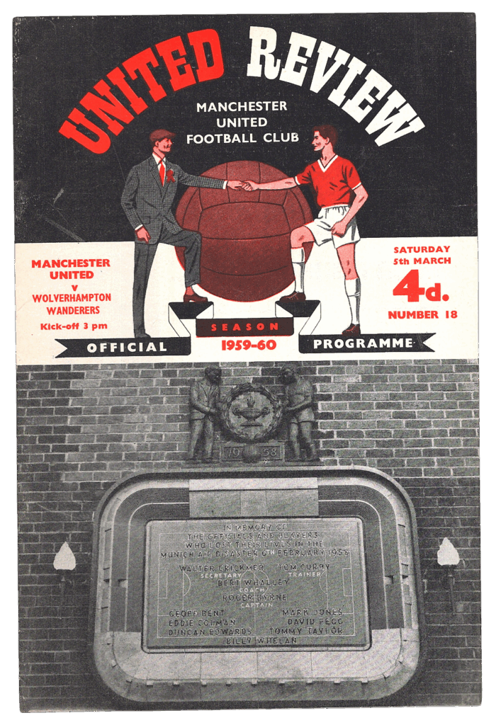 5th March 1960 Manchester United v Wolverhampton Wanderers Division One Matchday 32 1959-1960