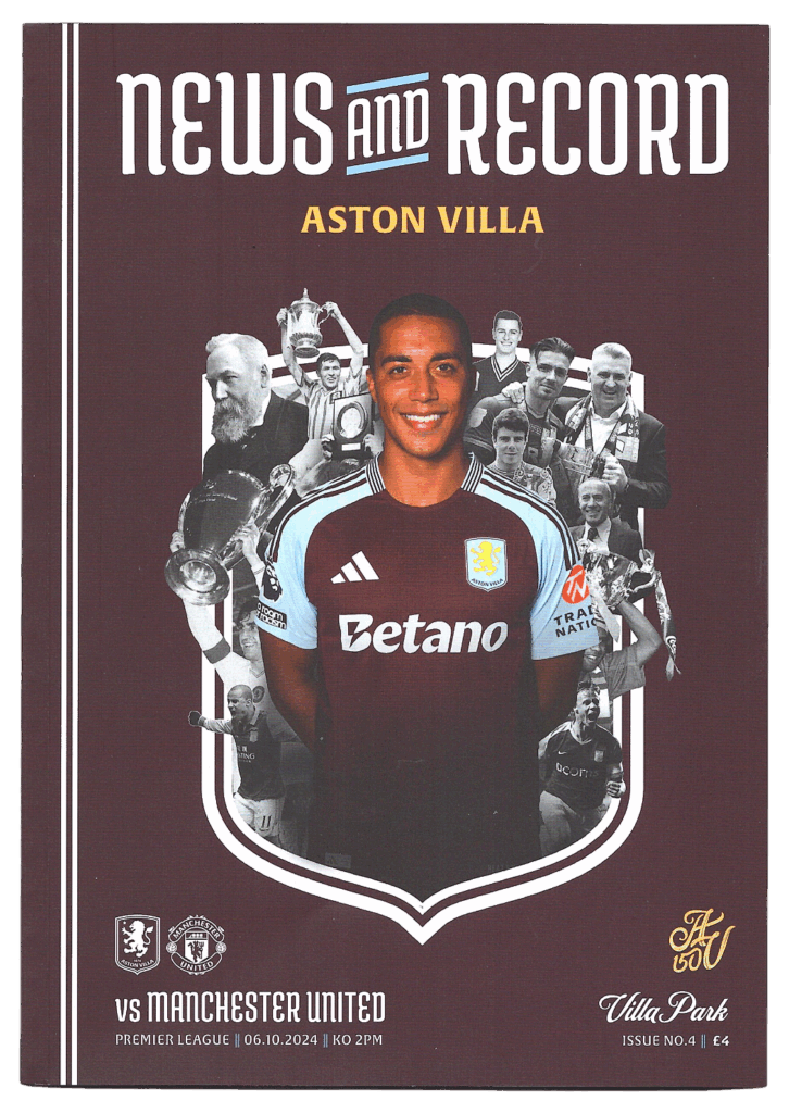 6th October 2024 Aston Villa v Manchester United Premier League Matchday 07 2024-2025