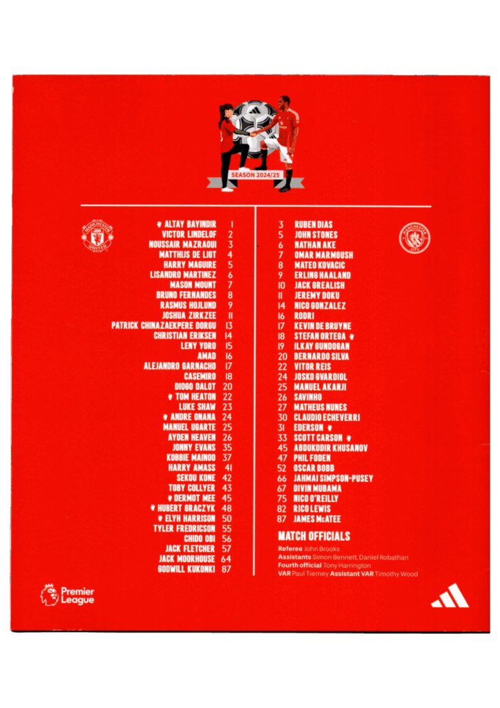 5th April 2025 Manchester United v Manchester City Premier League Matchday 31 2024-2025 - Image 2