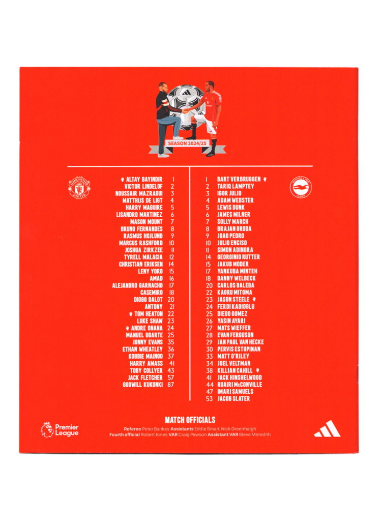 19th January 2025 Manchester United v Brighton & Hove Albion Premier League Matchday 22 2024-2025 - Image 2