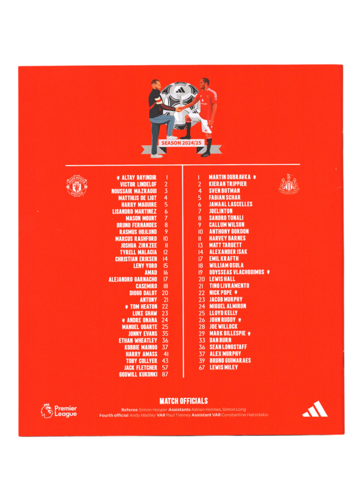 30th December 2024 Manchester United v Newcastle United Premier League Matchday 19 2024-2025 - Image 2