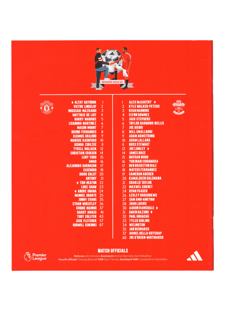 16th January 2025 Manchester United v Southampton FC Premier League Matchday 21 2024-2025 - Image 2