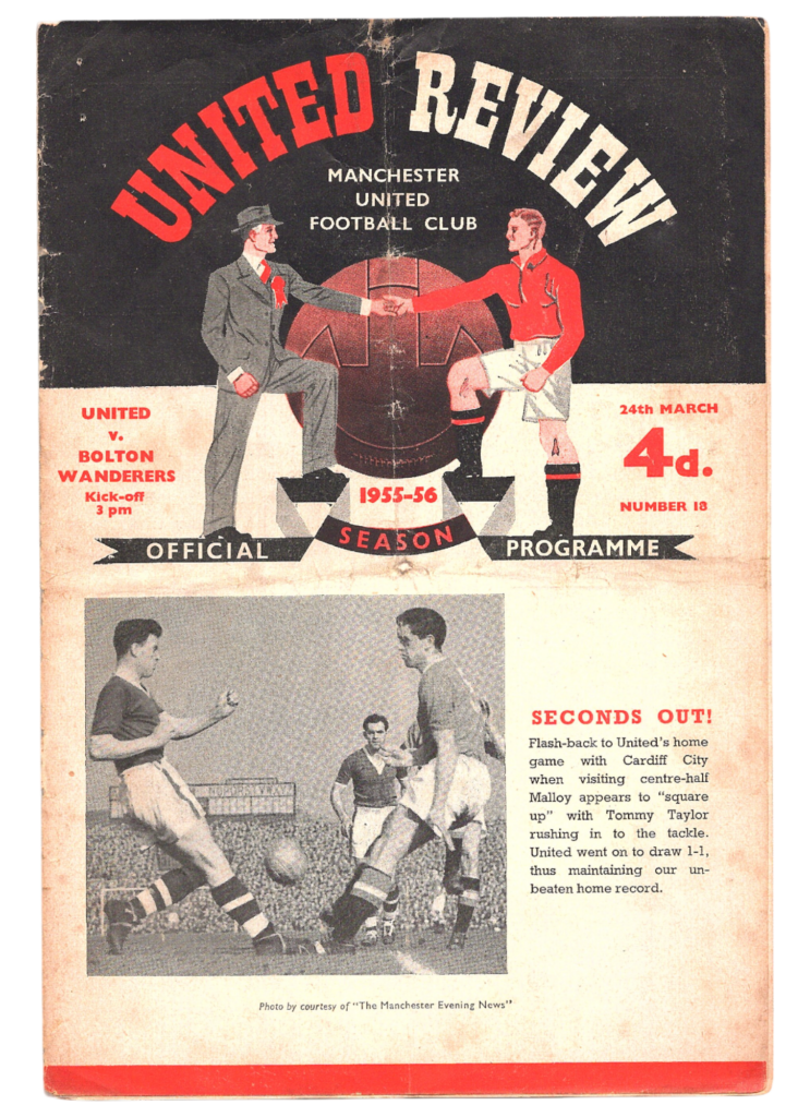 24th March 1956 Manchester United v Bolton Wanderers Division One Matchday 36 1955-1956