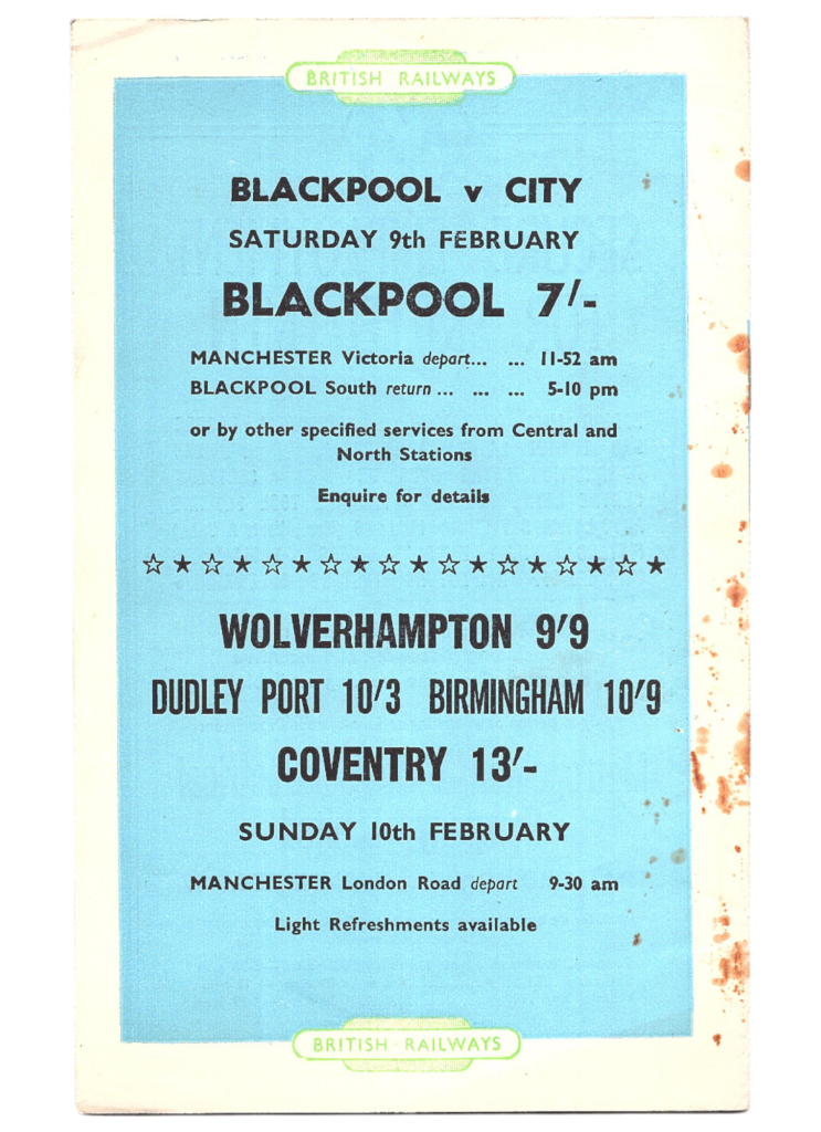 2nd February 1957 Manchester City v Manchester United Division One Matchday 27 1956-1957 - Image 2