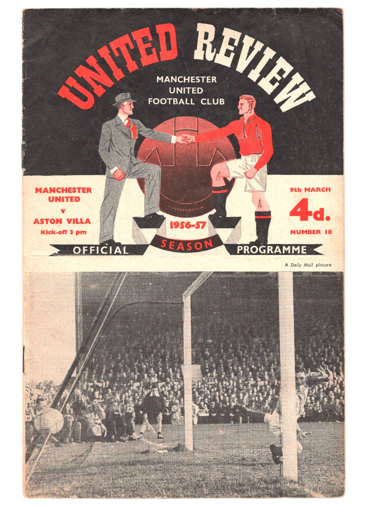 9th March 1957 Manchester United v Aston Villa Division One Matchday 32 1956-1957