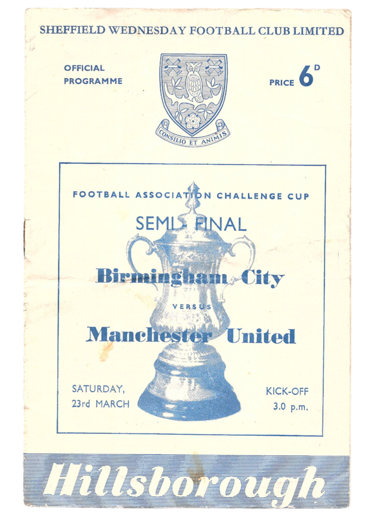 23rd March 1957 Manchester United v Birmingham City FA Cup Semi-Final 1956-1957