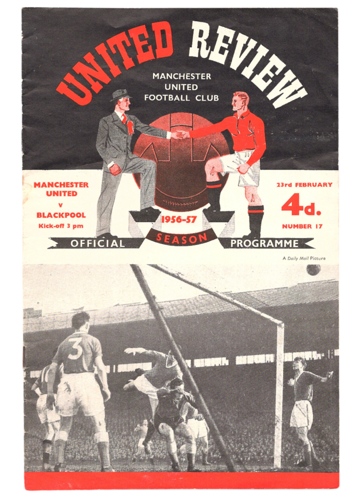 23rd February 1957 Manchester United v Blackpool FC Division One Matchday 30 1956-1957