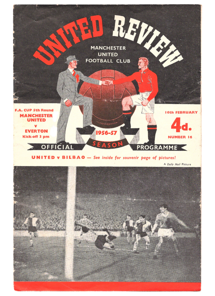 16th February 1957 Manchester United v Everton FC FA Cup 5th Round 1956-1957