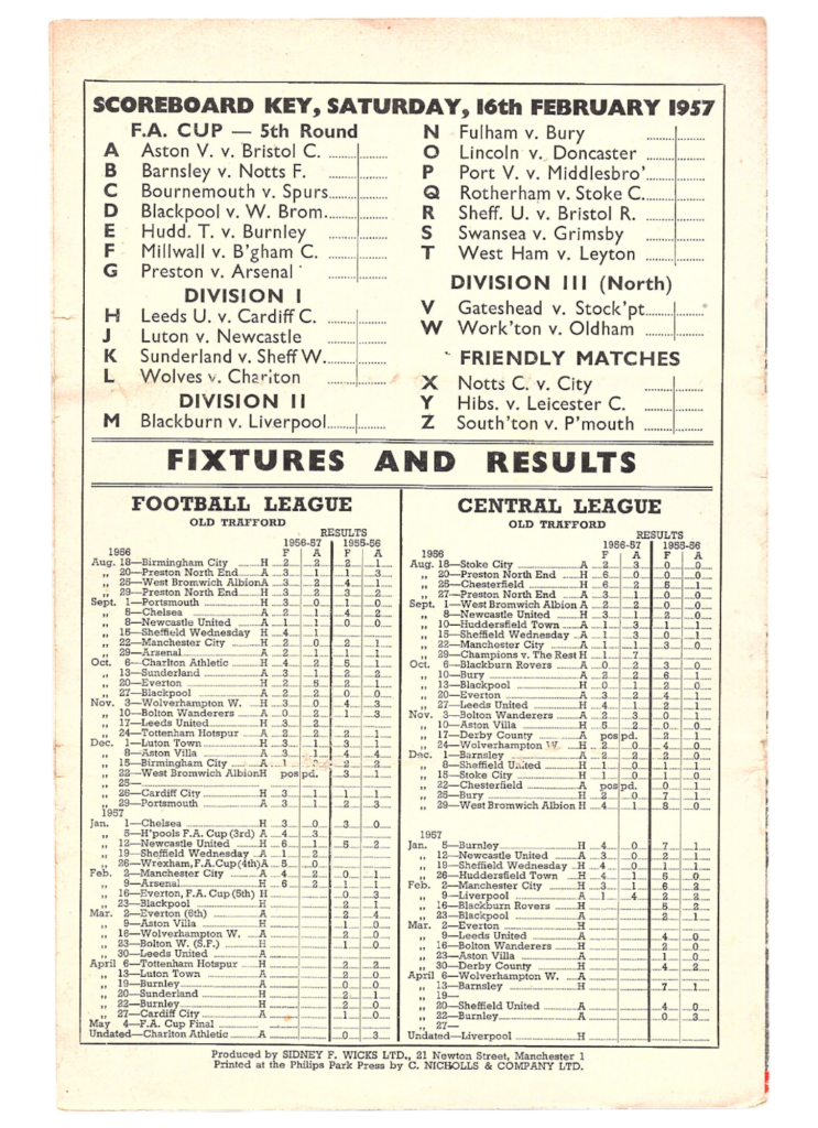 16th February 1957 Manchester United v Everton FC FA Cup 5th Round 1956-1957 - Image 2