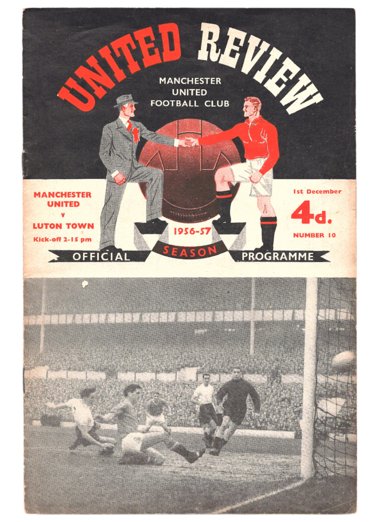 1st December 1956 Manchester United v Luton Town Division One Matchday 19 1956-1957