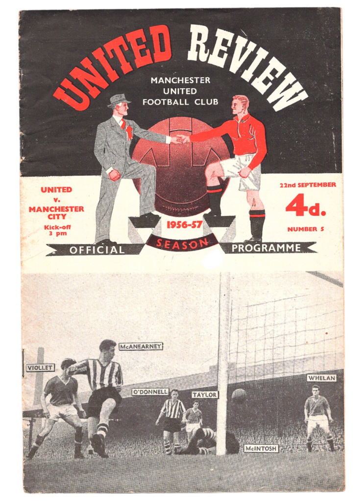 22nd September 1956 Manchester United v Manchester City Division One Matchday 09 1956-1957