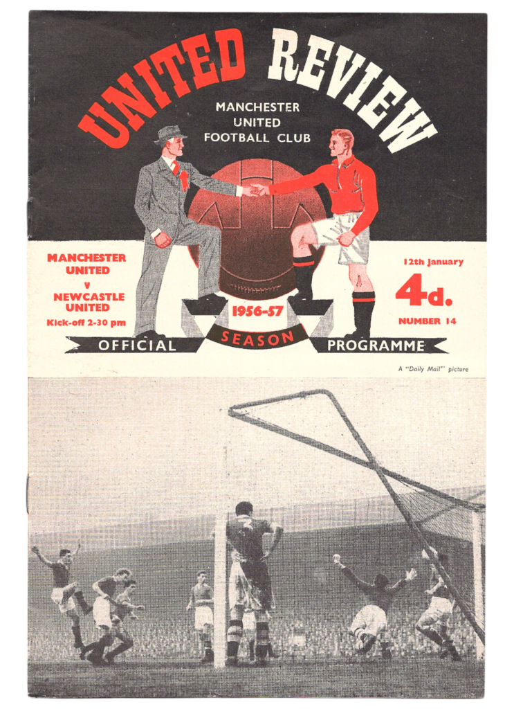 12th January 1957 Manchester United v Newcastle United Division One Matchday 25 1956-1957