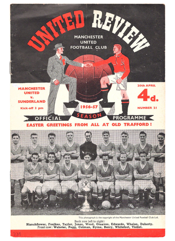 20th April 1957 Manchester United v Sunderland AFC Division One Matchday 39 1956-1957