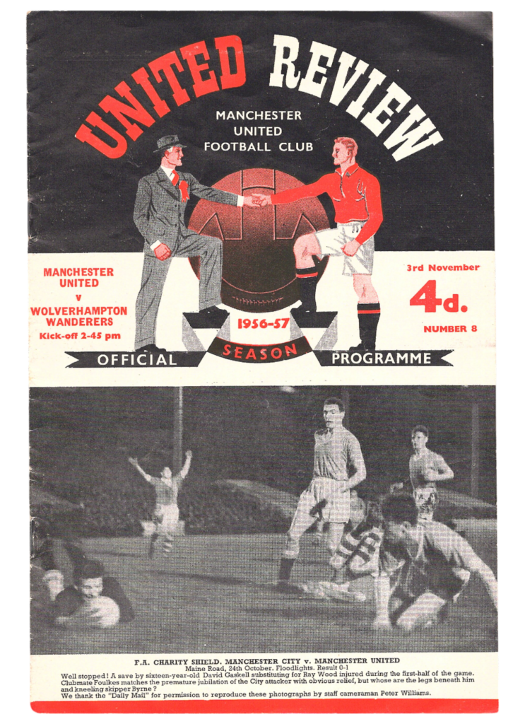 3rd November 1956 Manchester United v Wolverhampton Wanderers Division One Matchday 15 1956-1957