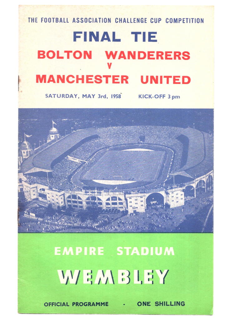 3rd May 1958 Bolton Wanderers v Manchester United FA Cup Final 1957-1958