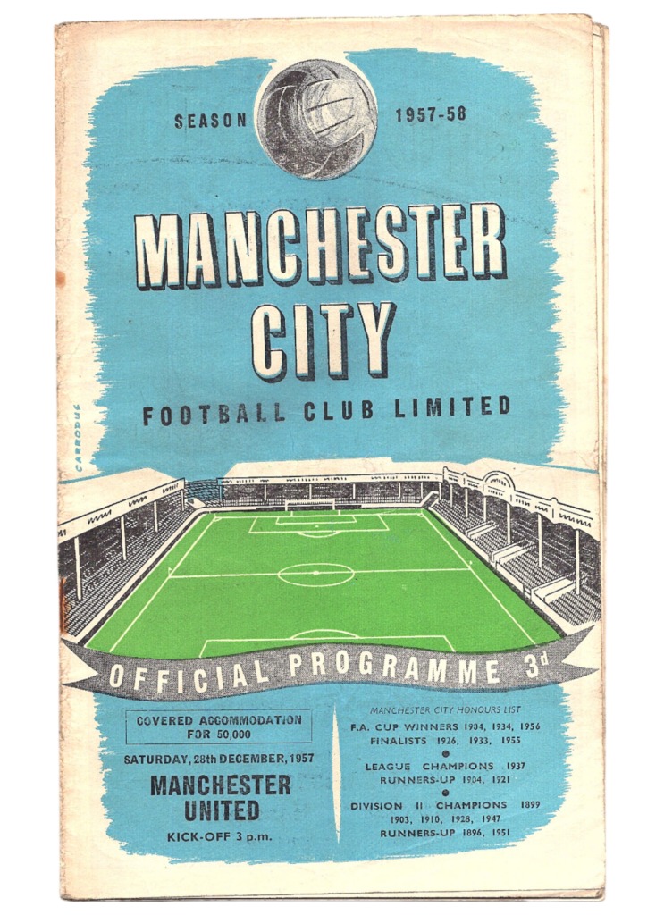 28th December 1957 Manchester City v Manchester United Division One Matchday 25 1957-1958