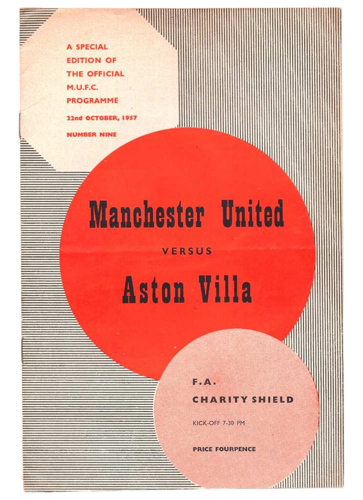 22nd October 1957 Manchester United v Aston Villa Charity/Community Shield Final 1957-1958