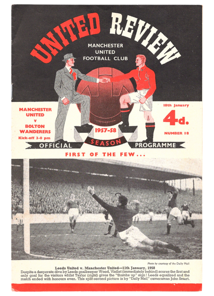 18th January 1958 Manchester United v Bolton Wanderers Division One Matchday 27 1957-1958