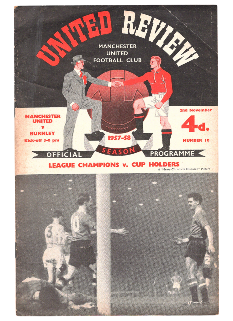 2nd November 1957 Manchester United v Burnley FC Division One Matchday 15 1957-1958