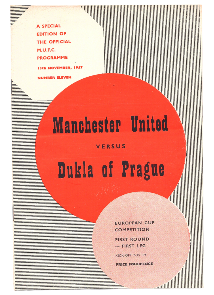 20th November 1957 Manchester United v Dukla of Prague European Cup 1st Round - 1st leg 1957-1958