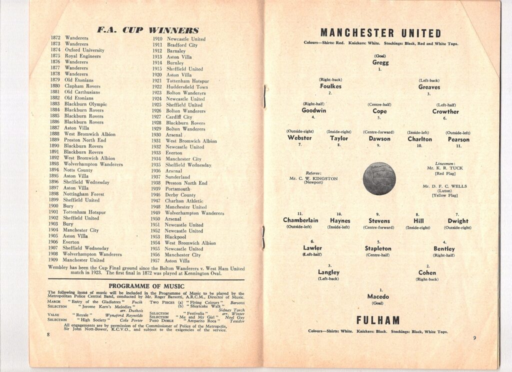 26th March 1958 Manchester United v Fulham FC FA Cup Semi-Final - Replay 1957-1958 - Image 3