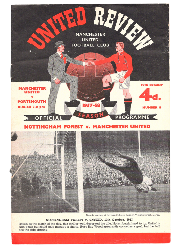 19th October 1957 Manchester United v Portsmouth FC Division One Matchday 13 1957-1958