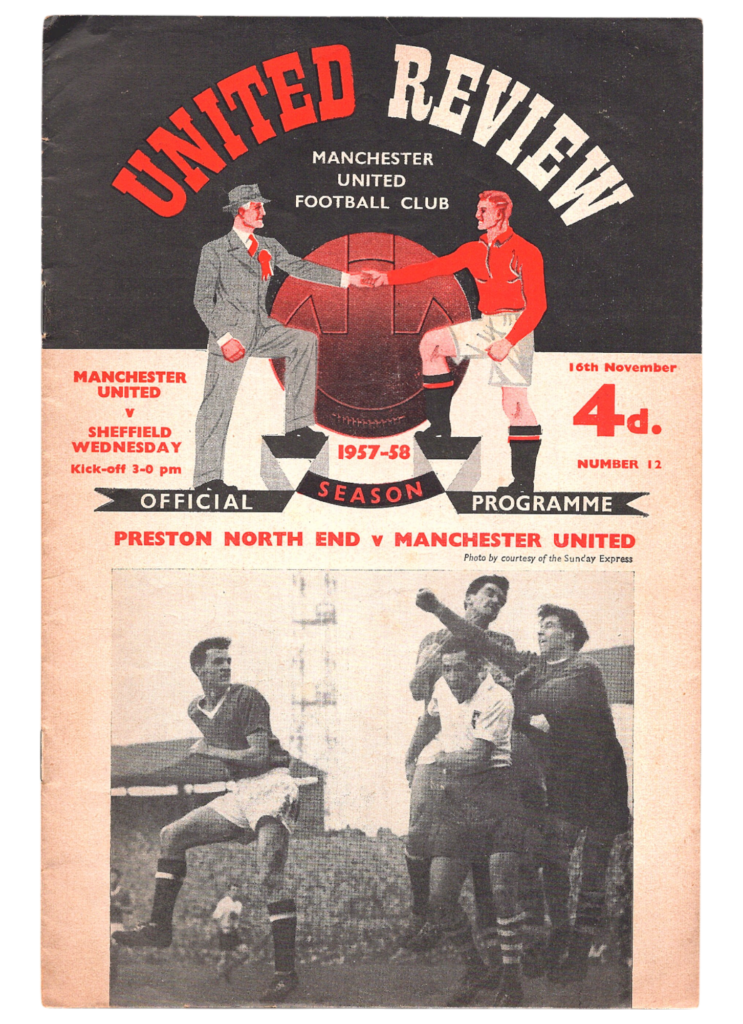 16th November 1957 Manchester United v Sheffield Wednesday Division One Matchday 17 1957-1958