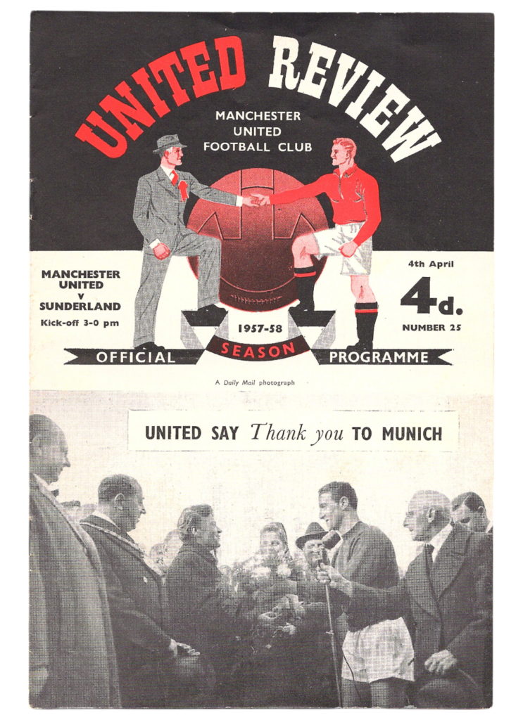 4th April 1958 Manchester United v Sunderland AFC Division One Matchday 34 1957-1958