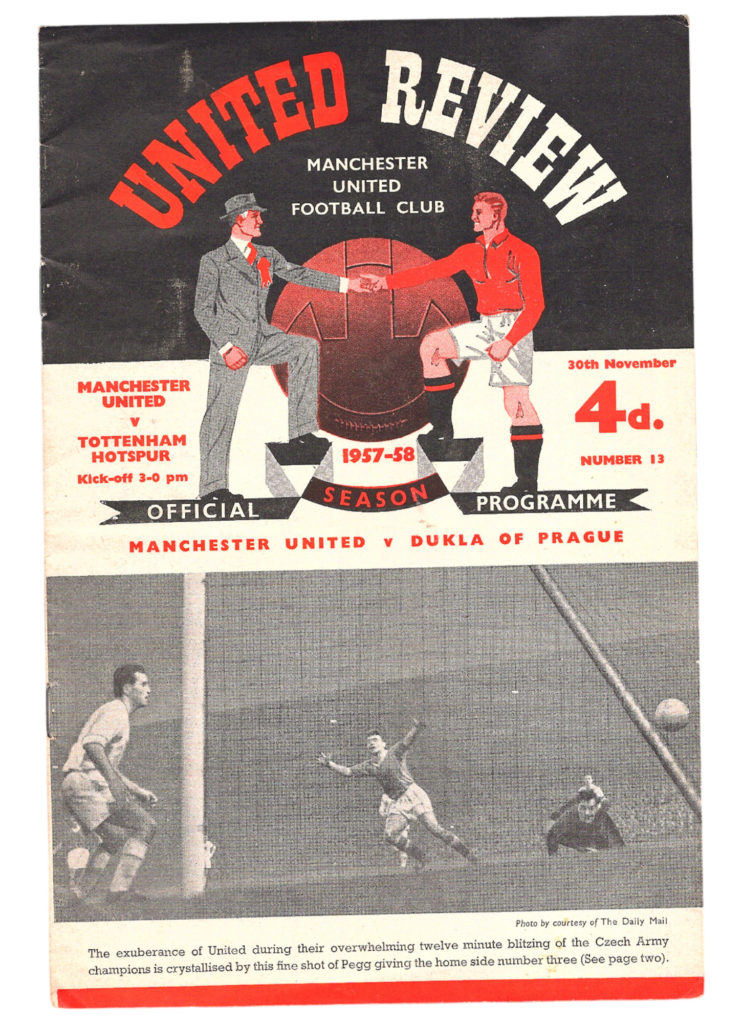 30th November 1957 Manchester United v Tottenham Hotspur Division One Matchday 19 1957-1958