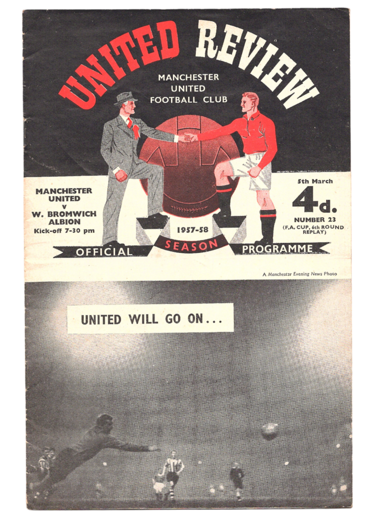 5th March 1958 Manchester United v West Bromwich Albion FA Cup 6th Round - Replay 1957-1958