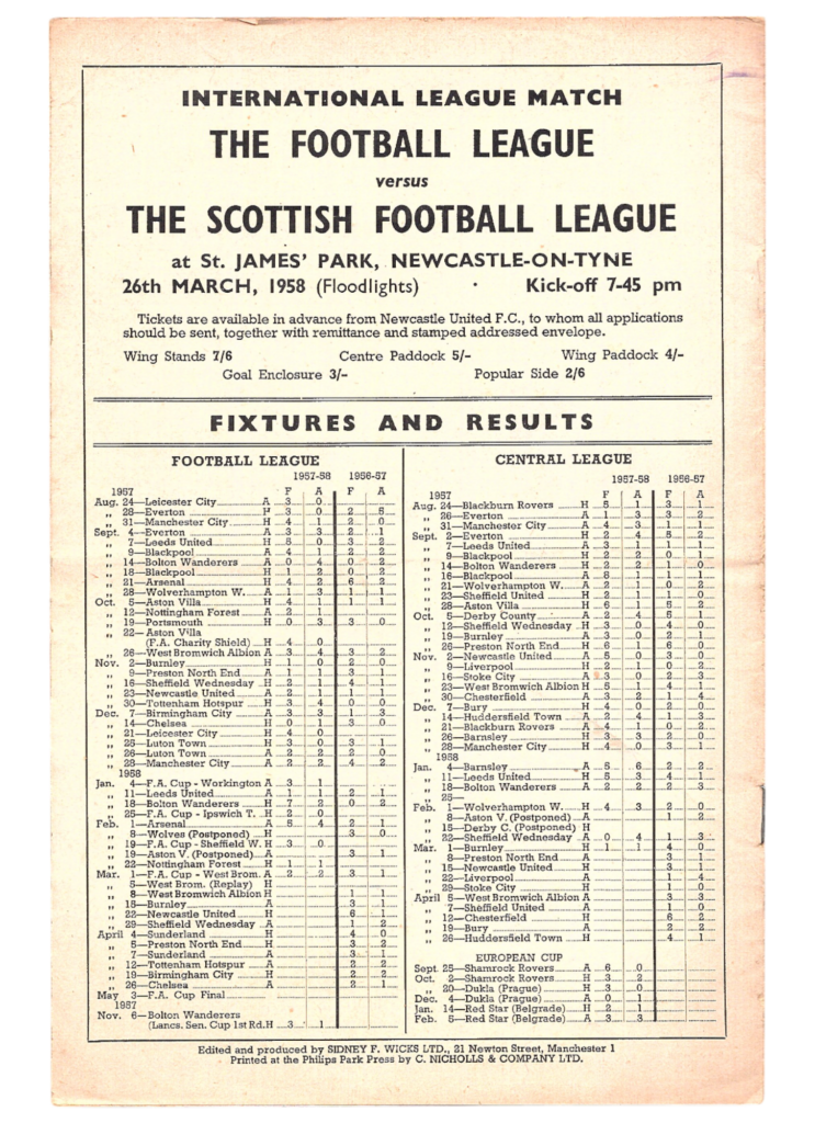 5th March 1958 Manchester United v West Bromwich Albion FA Cup 6th Round - Replay 1957-1958 - Image 2