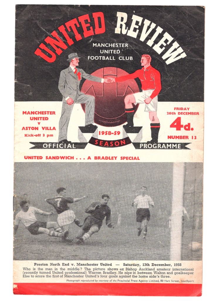 26th December 1958 Manchester United v Aston Villa Division One Matchday 24 1958-1959