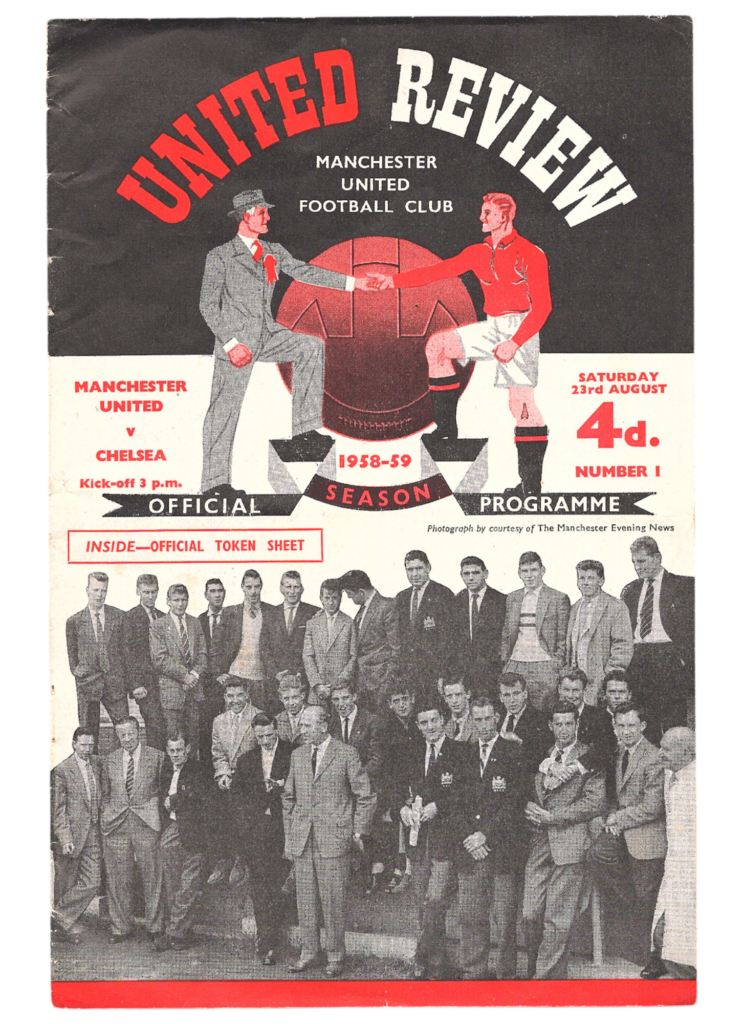 23rd August 1958 Manchester United v Chelsea FC Division One Matchday 01 1958-1959