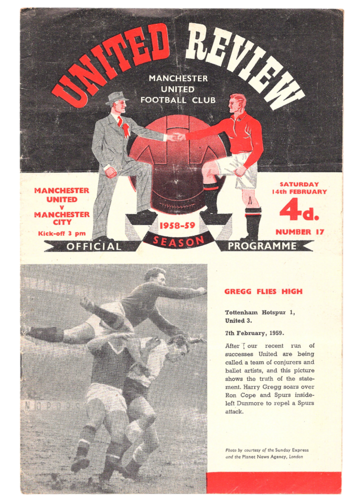 14th February 1959 Manchester United v Manchester City Division One Matchday 29 1958-1959